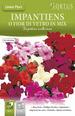 Netýkafka Wallerová Fior Di Vetro, mix barev, semena 0,2 g. Exp. 12/24.