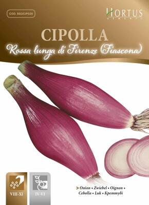 Cibule červená Lunga di Firenze, semena 3,5 g.