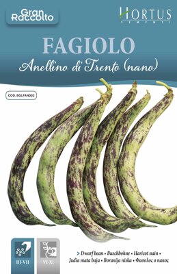 Fazole keříčkové Anellino di Trento (Nano), 65 g semen. Exp. 12/23.