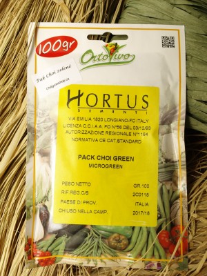 Pak Choi zelené, semínka pro pěstování Microgreens a lístečků Baby Leaf. 500 g.