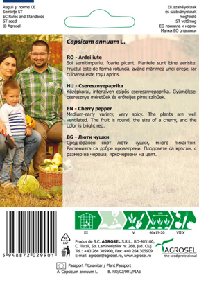 Chili Alma Picante Snack, semena, 0,25 g. Exp. 11/25.