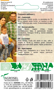 Okurka nakládačka Crisan, semena 0,70 g.