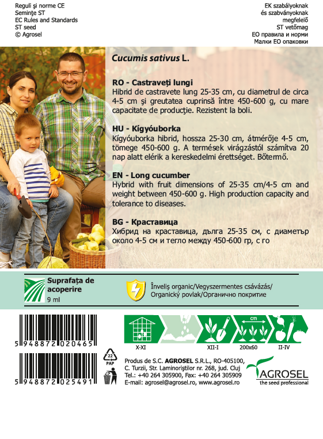 Okurka hadovka Columna F1, 10 semen.