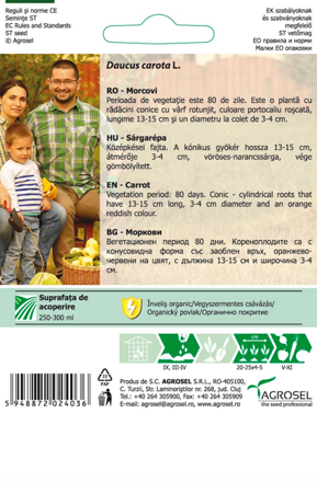 Mrkev obecná Royal Chantenay 2, 7 g semen.