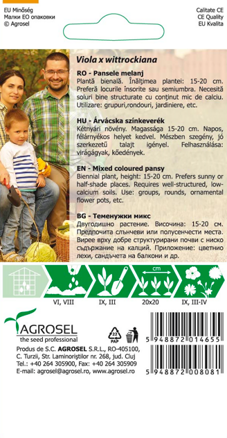 Maceška mix barev, semena, 0,25 g