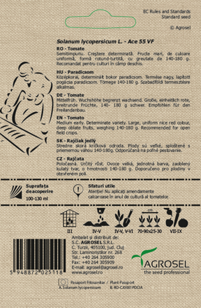 BIO semena rajče Ace 55 VF, 0,5 g
