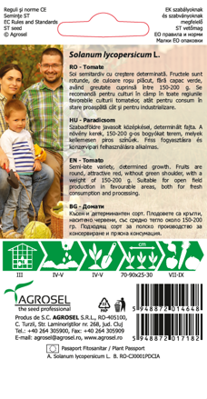 Rajče keříčkové Raluca, 0,6 g semen.