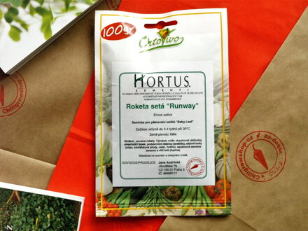Roketa Runway, semínka pro pěstování Microgreens a lístečků Baby Leaf, 100 g