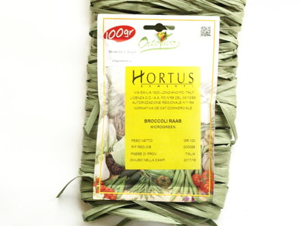 Brokolice Raab, semínka ke klíčení a  pro pěstování Microgreens, 500 g.