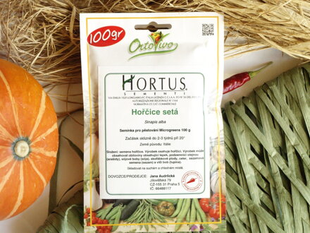 Hořčice bílá, semínka ke klíčení a pro pěstování Microgreens
