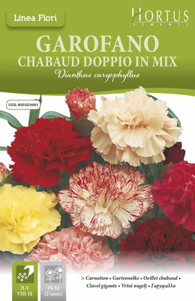 Hvozdík zahradní Chabaud, mix barev, semena 0,4 g