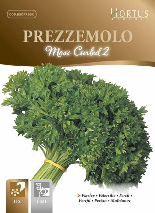 Petržel zahradní Moss Curled 2, 10 g semen. Exp. 12/24.